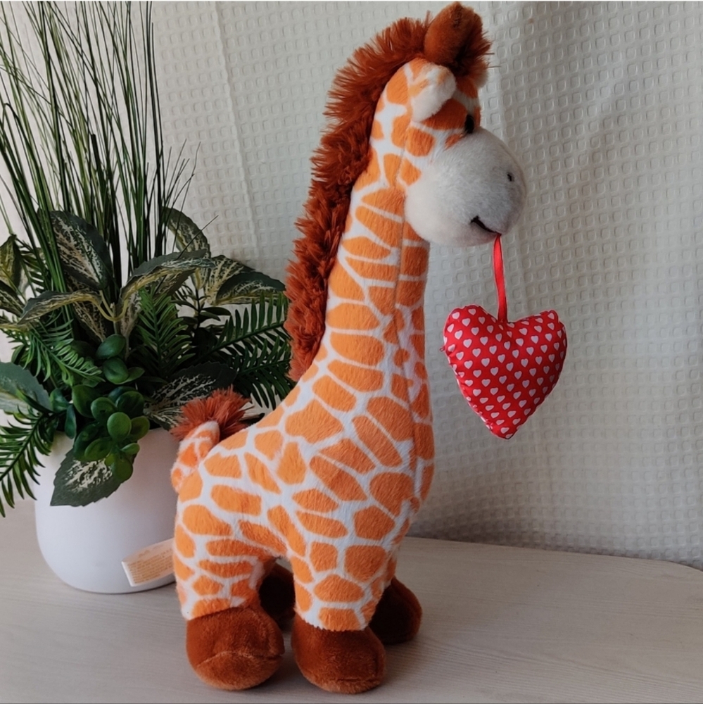 Gabitoy Valentine Heart Giraffe Plush 15"